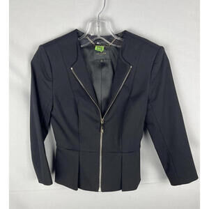 Ted Baker Naimey Pleated Cropped Jacket Black Size US 2